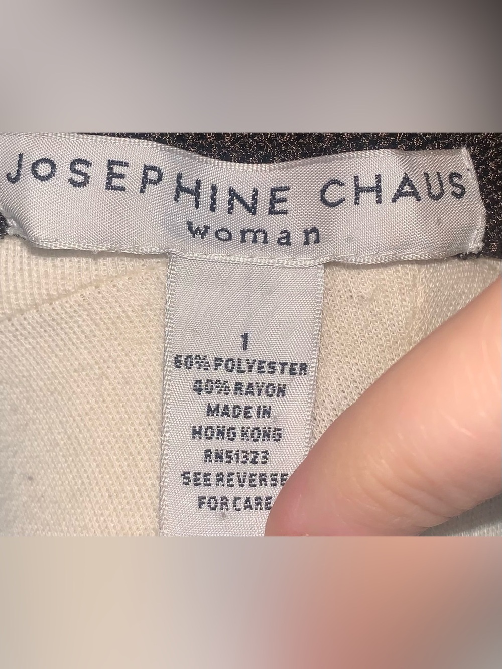 Josephine Chaus Vintage short sleeve rolled collar brown sweater - Picture 2 of 5